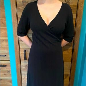 Prana black wrap dress